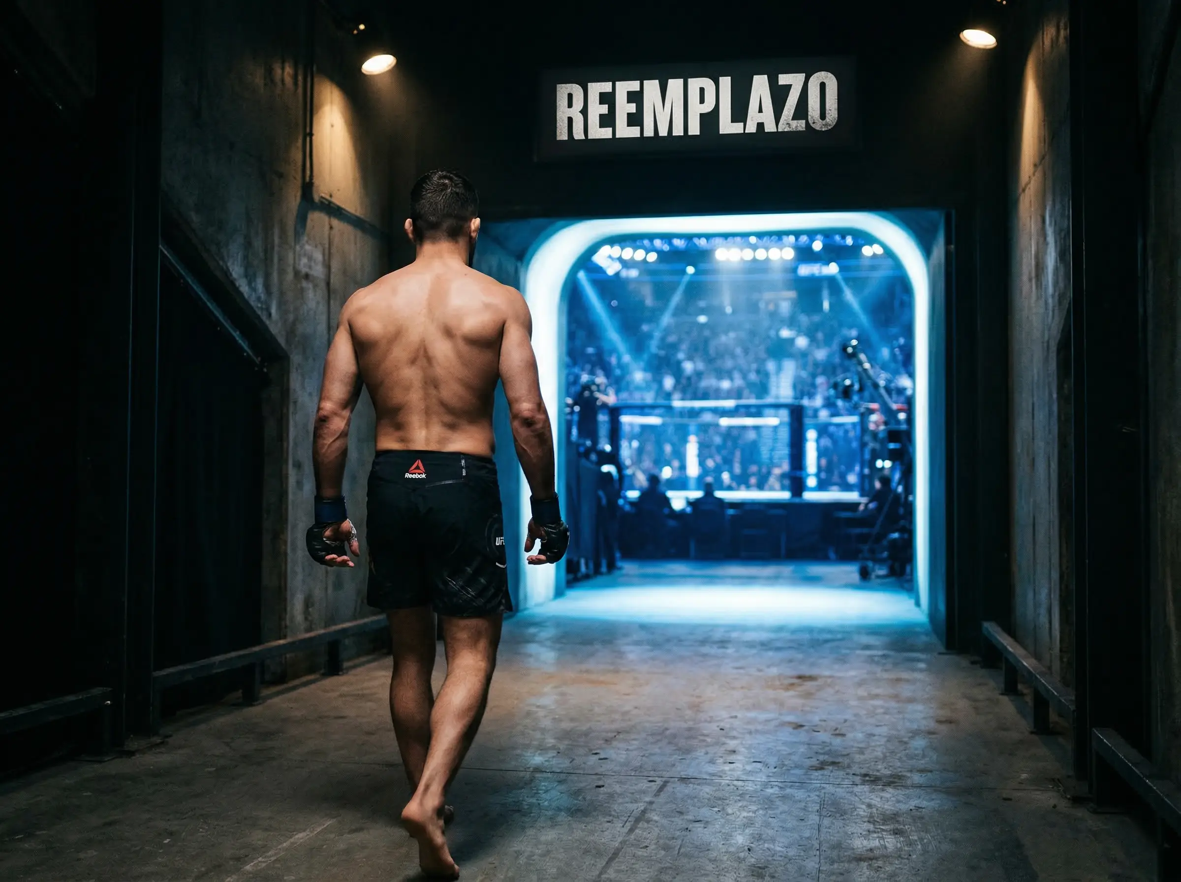 Luchador de reemplazo en UFC entrando al octágono con poco tiempo de preparación